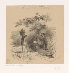 他のアーティストとの会話で画家を休ませる オランダの最も有名な画家たちの絵画、素描、素描のホランシェ派 (シリーズ タイトル)