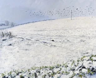 冬のカラス, 2012 （キャンバスに油彩）