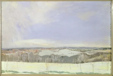 The Weald Winter、（tempera on panel）