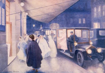ロールスロイス車のポスター広告、c1907
