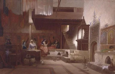 The Hammam（油彩・キャンバス）