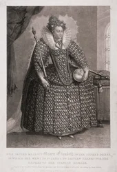 笏とオーブを持つエリザベス女王、1868年