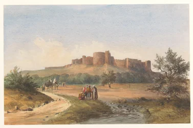 レバノン、シドンのセントルイス城の眺め