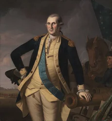 プリンストンの戦いでのジョージ・ワシントン、c。 1779年（キャンバスに油彩）