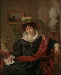 ルイ・ロイヤーの妻、カロライナ・フレデリカ・ケルストの肖像画 カロライナ・フレデリカ・カースの肖像（1803-1883）。 ルイ・ロイヤーの妻