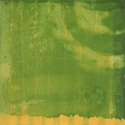 ブルーリングリーン、1997（ジェッソボードの油と釉薬）