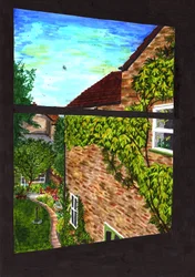 A View through my Window, 2020 (紙に筆ペン)
