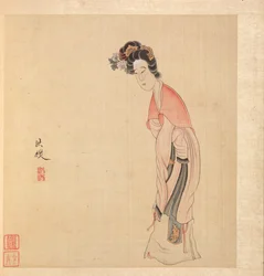 古代の巨匠の後の絵画：貴婦人、1598-1652。
