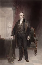 ハーディング、チェスター（1792-1866）によるダニエル・ウェブスター（1782-1852）の肖像。メゾチント。個人蔵