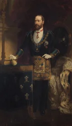 1885年のグランドマスターとしてのプリンスオブウェールズ、アルバートエドワード