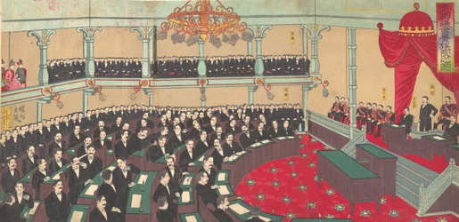 貴族院帝国議会のイラスト 帝国義界貴族院の図、1890.
