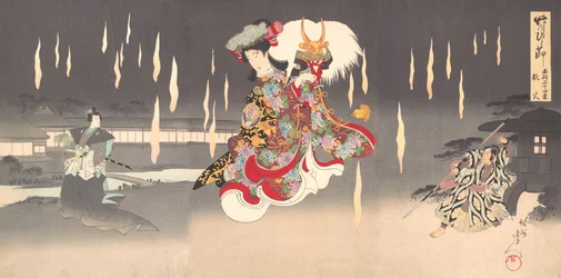 戯曲『本町二十四講』より狐火狐火の場面、1898., 1898.