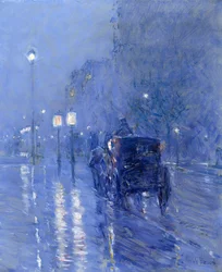雨の真夜中、1890年代後半（キャンバスに油彩）