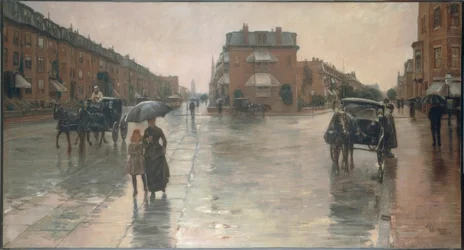 ボストンの雨の日、1885年