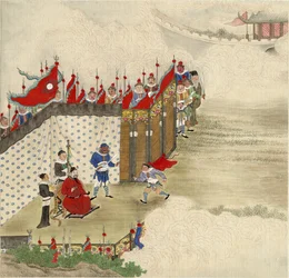 宅配便を受け取る中国の王子、1820年頃