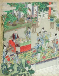 楽しませられている中国のマンダリン（シルクの色）