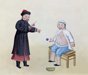 彼の患者と鍼師、c.1785（紙にトイレ）