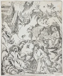 荒野のキリスト、Giulio Alenis Tianzhu jiangsheng zhuxiang jingjie（肉に転生した天主の図解された歴史）、福建省晋江教会のプレート