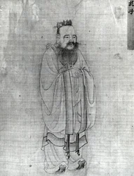 孔子（紙にインク）
