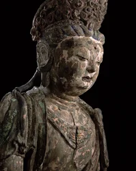 瞑想中の大坐禅菩薩（1115-1234）（木と顔料）（詳細）（206544を参照）
