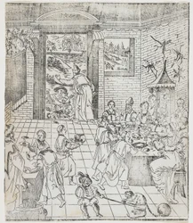 金持ちの家のラザロ、Giulio Alenis Tianzhu jiangsheng zhuxiang jingjie（肉に転生した天主の図解された歴史）、フー・ジンジャン教会