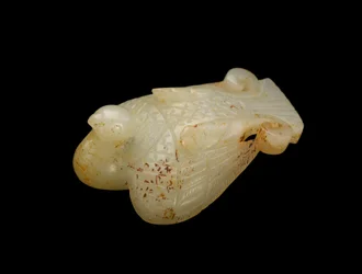 鳥の形の装飾品、600-700
