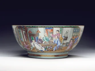 希少で巨大なパンチボウル、1775年頃