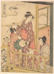 尾長鶏、揃物『諸鳥十二禽』より