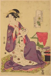 丁子屋の雛鶴、シリーズ「青楼美人六歌仙」より