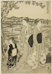 鸚鵡小町 《風流七小町》 1788年頃（錦絵・大判