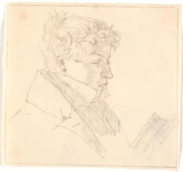 カール・アドルフ・ケブケ牧師（1804-1840）、芸術家の長兄である青年を読む？
