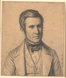 アーティストの妻の兄弟であるクリステン・クリステンセン・コブケ (1817-1846) の肖像