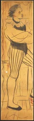 トリプティク（恋人のシーンの描画）（紙に鉛筆）（742029-30も参照）