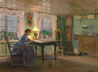 フレスクムのブルーリビングルーム