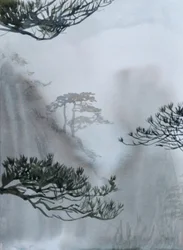 山の最後、2015年（紙に水彩）
