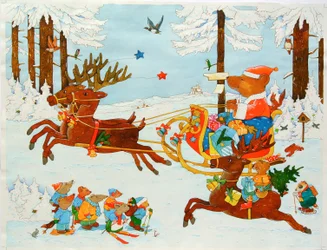 クリスマスベア、2011年（水彩・紙