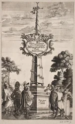 Johann Albrecht Mandelslo のタイトル ページ、"Oriental Travel Description [...]、Schleswig 1668