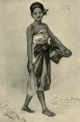 シャムの女の子、バンコク、1898 年。