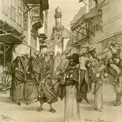 カイロの通り、1898 年。