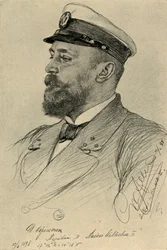 「カイザー ヴィルヘルム 2 世」の艦長、1898 年。