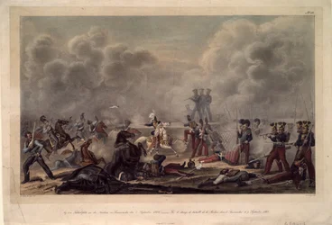 セメノフスキー村の前のボロジノの戦場で、1820年代