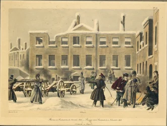 1812年、1820年代の11月13日のスモレンスクのビバーク