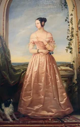 「大公妃アレクサンドラ・ニコラエヴナの肖像」、1840年。