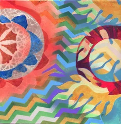 Meditation18 Waves, c. 2017 (キャンバスにアクリル)