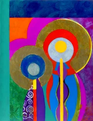 聖母ホデギトリア 2010年頃 （パネルにアクリル、金箔）