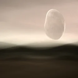 浮かぶ小石の風景