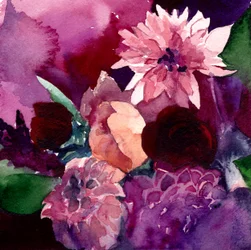 ムーディな花の色合い