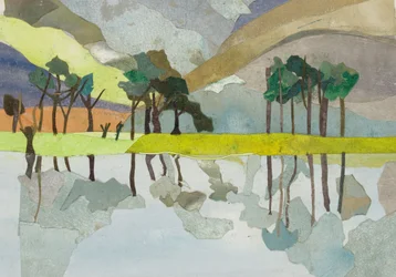 Buttermere, 2015（水彩絵の具で描いた紙のコラージュ）