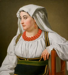 ウナ・シオカラーラローマの田舎女性の肖像