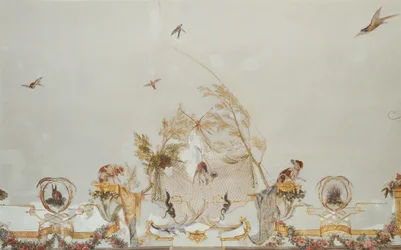 The Grande Singerie、詳細、1735年頃（壁画）